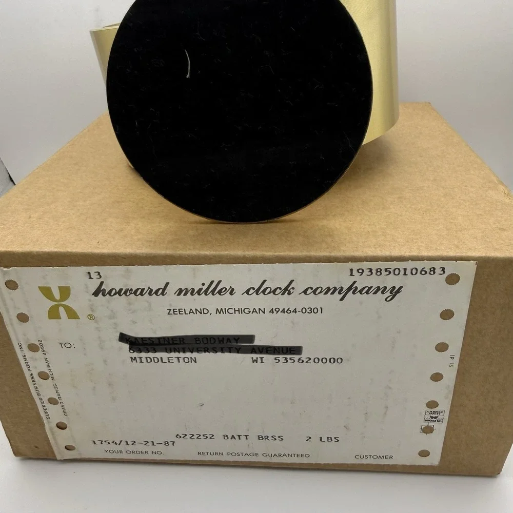 VINTAGE HOWARD MILLER NATHAN GEORGE HORWITT BRASS MUSEUM DESK CLOCK MOVADO MCM